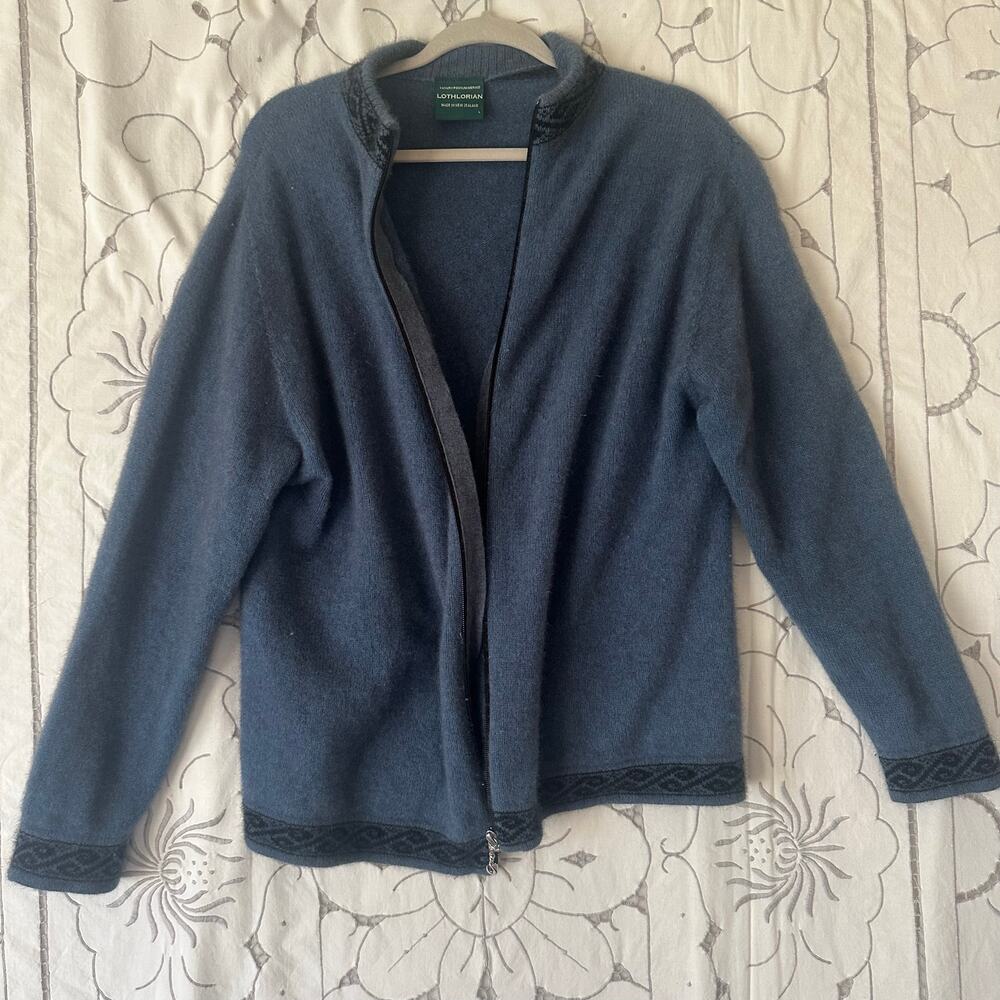 Lothlorian Possum Merino Zip Cardigan Men’s L Made in New Zealand